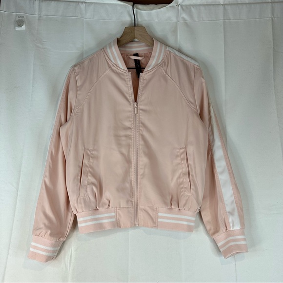 BETSEY JOHNSON Women’s Size S Jacket Coat Bomber Varsity Style Pink Lined - Picture 2 of 15